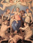 BRONZINO, Agnolo Allegory of Happiness sdf oil painting on canvas